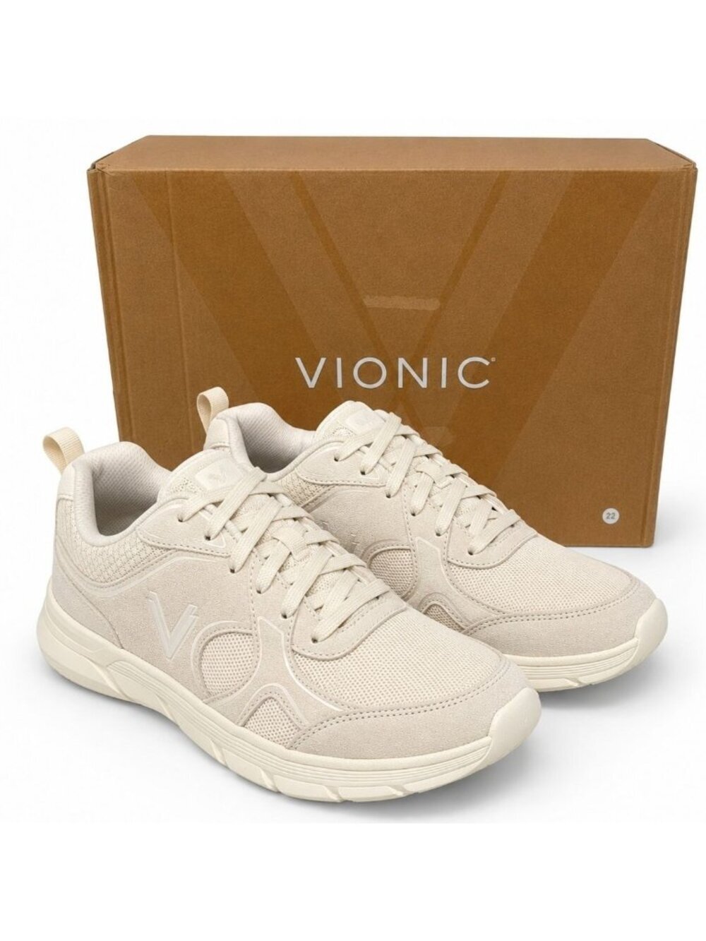 Vionic Walk Parkside Supportive White Women 9.5 Walking Sneaker Orthotic Comfort